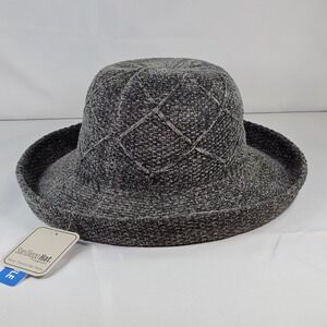 New San Diego Hat Company Womens Textured Knit Bucket Hat Gray One Size